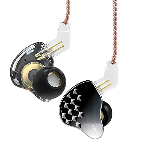Yinyoo KBEAR Robin In-Ear-Kopfhörer, 1DD 4BA High Definition In-Ear-Monitor, leichtes IEM mit Kopfhörergehäuse mit 4N sauerstofffreiem Kupfer 0,78 mm 2-poliges Kabel (Schwarz, kein Mikrofon) von Yinyoo