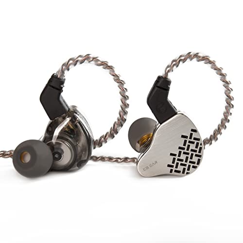 Yinyoo KBEAR Rosefinch IEM-Ohrhörer, In-Ear-Monitor-Kopfhörer, Audiophile Ohrhörer, kabelgebundener HiFi-Bass für Musiker, Isolationskopfhörer für Schlagzeuger, Sänger, Bühne (Schwarz, with Mic) von Yinyoo