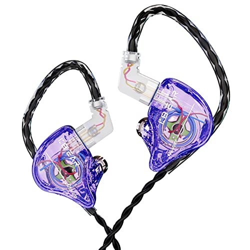 Yinyoo KBEAR Storm-Kopfhörer mit In-Ear-Monitor für Sänger, Schlagzeuger, Musiker, Bassisten, hochauflösende, kabelgebundene In-Ear-Kopfhörer, individuelles IEM, abnehmbares, versilbertes OFC-Kabel von Yinyoo