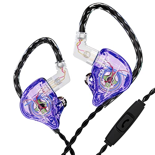 Yinyoo KBEAR Storm-Kopfhörer mit In-Ear-Monitor für Sänger, Schlagzeuger, Musiker, Bassisten, hochauflösende, kabelgebundene In-Ear-Kopfhörer, individuelles IEM, abnehmbares, versilbertes OFC-Kabel von Yinyoo