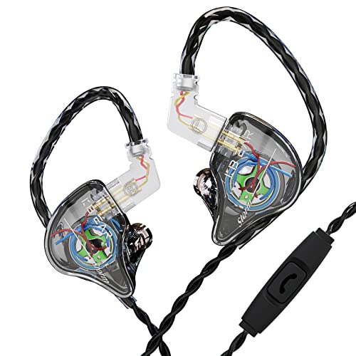 Yinyoo KBEAR Storm Professionelle In-Ear-Kopfhörer, Monitor-Ohrhörer für Sänger, Schlagzeuger, Musiker, individuelle kabelgebundene Ohrhörer IEM, hochauflösendes, abnehmbares, versilbertes OFC-Kabel von Yinyoo