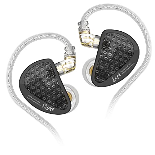 Yinyoo KZ AS16 PRO In-Ear-Kopfhörer, 8 ausgewogene Armature Drivers Stage Studio HiFi IEM in Ear Monitor, Geräuschisolierung, kabelgebundene In-Ear-Kopfhörer, (schwarz, kein Mikrofon) von Yinyoo
