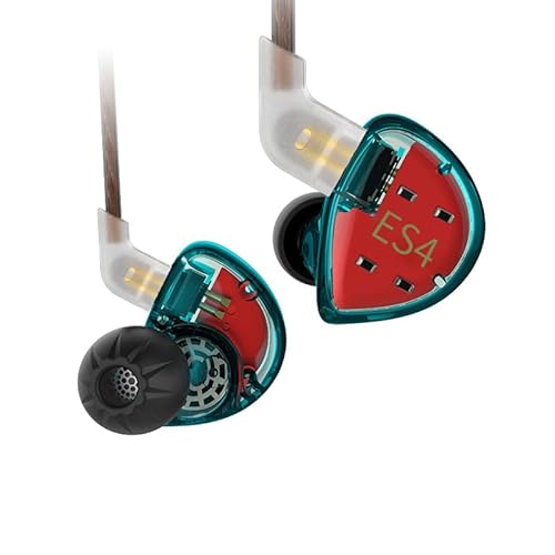 Yinyoo KZ ES4 OhrhOerer Dual Drivers In-Ear KopfhOerer KZ OhrhOerer HiFi Stereo Deep Bass OhrhOerer mit Hybrid Driver zum Laufen, Joggen, Walking von Yinyoo