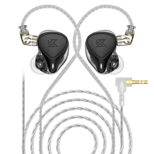 Yinyoo KZ ZEX Pro In-Ear-Monitor, KZ x Crinacle CRN ZEXPro IEM-Ohrhörer mit 1 elektrostatischem Treiber 1DD 1BA Hybrid-Kopfhörer für Audiphiles Musiker (ohne Mikrofon, schwarz) von Yinyoo