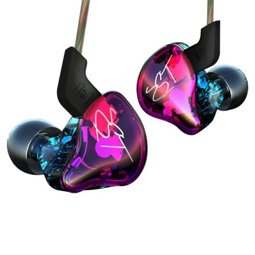 Yinyoo KZ ZST Bunte Hybrid-Balance-Armatur mit dynamischem In-Ear-Kopfhörer 1BA + 1DD HiFi-Headset (Lila, kein Mikrofon) von Yinyoo