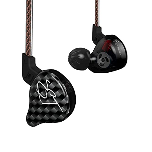 Yinyoo KZ ZST In-Ear-Kopfhörer, mit Balanced Armature- + Dynamic Hybrid Dual-Treibereinheit, HiFi-Bass-Headset BZW. - In-Ear-Kopfhörer Carbon no mic von Yinyoo