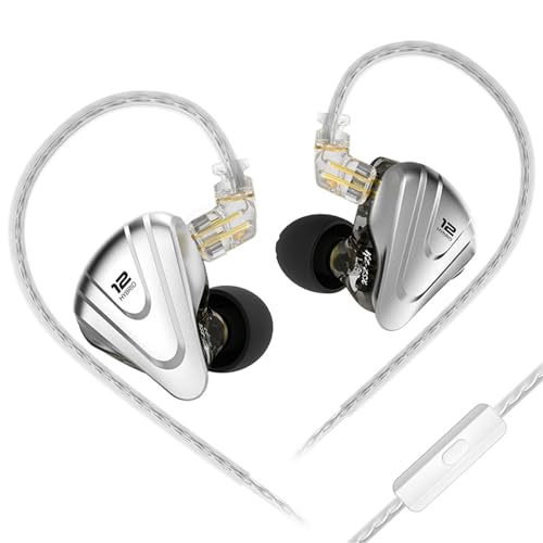 Yinyoo KZ ZSX 1DD 5BA Hybrid kopfhörer 1 dynamische 5 Balanced Armature Ohrhörer, Musiker in Ear Monitor Kopfhörer High Fidelity, HiFi Headset(mit Mikrofon, Schwarz) von Yinyoo
