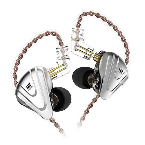 Yinyoo KZ ZSX 1DD 5BA Hybrid kopfhörer 1 dynamische 5 Balanced Armature Ohrhörer, Musiker in Ear Monitor Kopfhörer High Fidelity, HiFi Headset(ohne Mikrofon, Schwarz) von Yinyoo