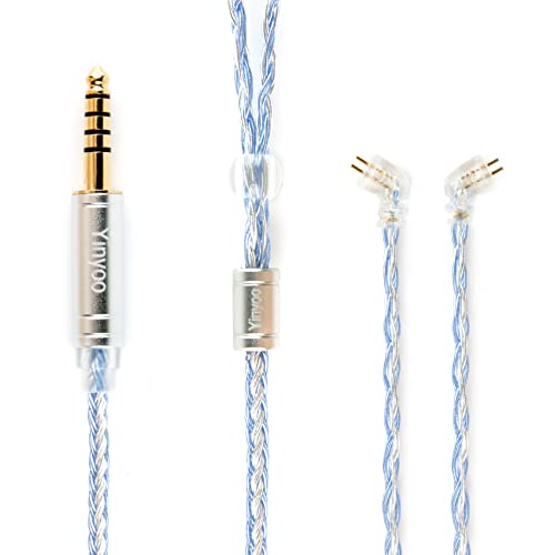 Yinyoo Ohrhörer-Upgrade-Kabel, 2-poliger versilberter Draht, 16-adrig, Kopfhörer-Ersatzkabel, Hi-Fi-Audio-Kopfhörerkabel, KS1/KS2/LARK/Rotkehlchen/Kaffeebohnen/Smaragd/Melodie usw Yinyoo Ohrhörer-Upgrade-Kabel, 2-poliger versilberter Draht, 16-adrig, Kopfhörer-Ersatzkabel, Hi-Fi-Audio-Kopfhörerkabel, KS1/KS2/LARK/Rotkehlchen/Kaffeebohnen/Smaragd/Melodie usw von Yinyoo