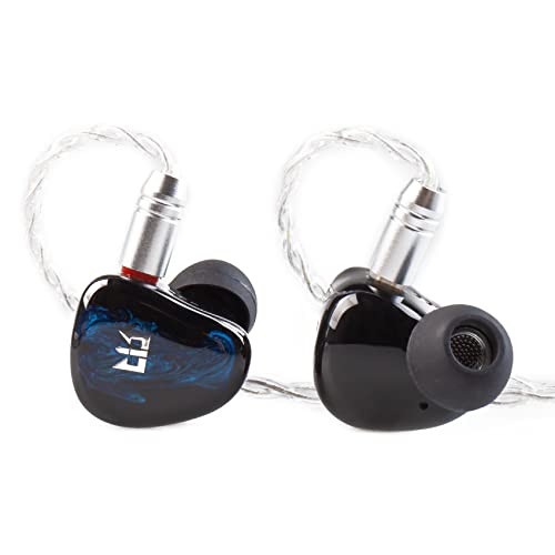 Yinyoo TRI Star River In-Ear-Kopfhörer, kabelgebunden, IEM mit 4 Tuning-Modi, 10 mm Hochleistungs-Beryllium DD, HiFi-Stereo für Musiker-Sänger (blau, 3,5 mm Stecker) von Yinyoo