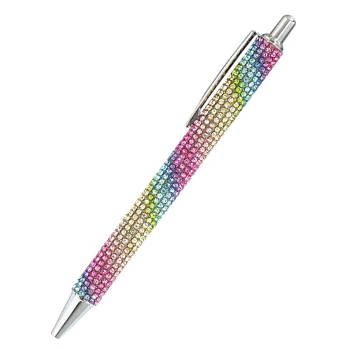 Yiohejy Strass-Kugelschreiber, glitzernde Kristall-Glitzerstifte, einziehbarer Bling-Kugelschreiber, Schul- und Bürobedarf zum Schreiben, Zeichnen, Journaling, 14 x 0,9 cm von Yiohejy