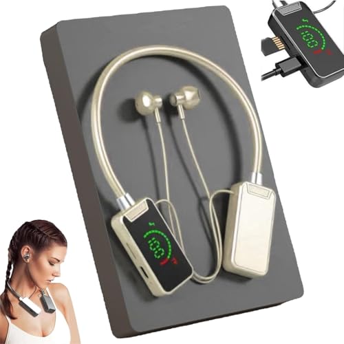 Kabellose Soundkarte Live Streaming Ohrhörer, Soundkarte Live Tuning Kopfhörer, Wasserdicht Wireless Nackenbügel Bluetooth Kopfhörer mit Display Geeignetes Singen von Yiokii