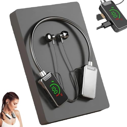 Kabellose Soundkarte Live Streaming Ohrhörer, Soundkarte Live Tuning Kopfhörer, Wasserdicht Wireless Nackenbügel Bluetooth Kopfhörer mit Display Geeignetes Singen von Yiokii