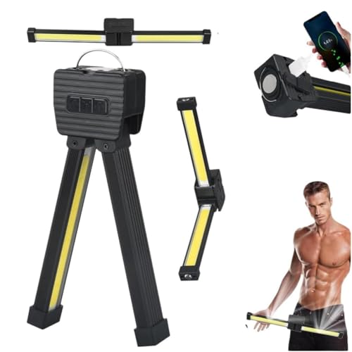 7-stufig verstellbare Turnlampe zum Posieren, 90° drehbare, magnetische LED-Studio-Licht, 180 Grad faltbare Arbeitsleuchte, tragbar, wiederaufladbar mit Haken zum Aufhängen, für Fitnessstudio 7-stufig verstellbare Turnlampe zum Posieren, 90° drehbare, magnetische LED-Studio-Licht, 180 Grad faltbare Arbeitsleuchte, tragbar, wiederaufladbar mit Haken zum Aufhängen, für Fitnessstudio von YipuVR
