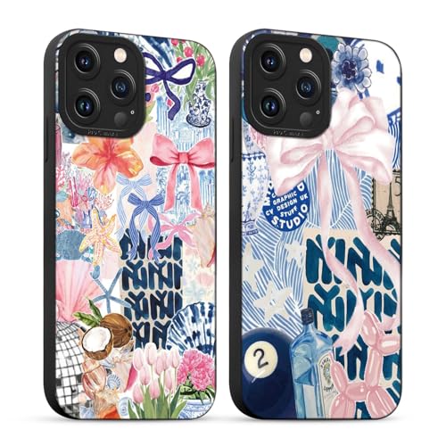 Yirlbey 2 Stück Handyhülle für iPhone 15 Pro Max Hülle 6,7'', Aesthetic Collage Schleifen Motiv Design Weiche TPU Dünn Silikon Schutzhülle Kratzfeste Stoßfest Kameraschutz Bumper Case für Mädchen Yirlbey 2 Stück Handyhülle für iPhone 15 Pro Max Hülle 6,7'', Aesthetic Collage Schleifen Motiv Design Weiche TPU Dünn Silikon Schutzhülle Kratzfeste Stoßfest Kameraschutz Bumper Case für Mädchen von Yirlbey