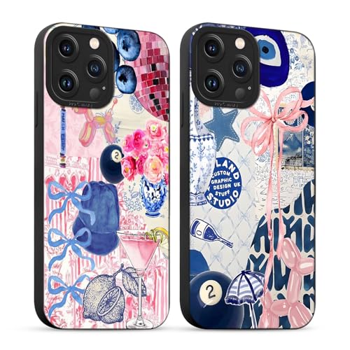 Yirlbey 2 Stück für iPhone 12 Pro Max Hülle 6,7 Zoll Collage Handyhülle Aesthetic Motiv Schleifen Muster Design, Weiche Bunt Silikon TPU Bumper Ultra Dünn Kameraschutz Schutzhülle Mädchen Case Yirlbey 2 Stück für iPhone 12 Pro Max Hülle 6,7 Zoll Collage Handyhülle Aesthetic Motiv Schleifen Muster Design, Weiche Bunt Silikon TPU Bumper Ultra Dünn Kameraschutz Schutzhülle Mädchen Case von Yirlbey