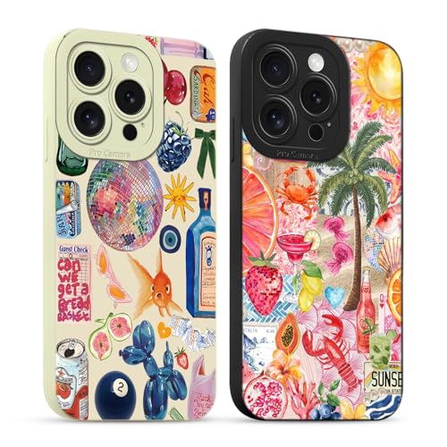 Yirlbey 2 Stück für iPhone 13 Pro Hülle 6,1 Zoll Collage Handyhülle Aesthetic Motiv Muster Design, Weiche Bunt Silikon TPU Bumper Ultra Dünn Kameraschutz Schutzhülle Mädchen Case Yirlbey 2 Stück für iPhone 13 Pro Hülle 6,1 Zoll Collage Handyhülle Aesthetic Motiv Muster Design, Weiche Bunt Silikon TPU Bumper Ultra Dünn Kameraschutz Schutzhülle Mädchen Case von Yirlbey