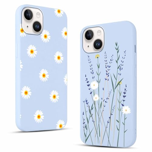 Yirlbey 2 Stück für iPhone 14 / iPhone 13 6,1" Hülle Blumen Handyhülle Aesthetic Gänseblümchen Muster Design Motiv, Weiche Flexibel Bunt Silikon Anti-Kratzer TPU Bumper Dünn Schutzhülle Mädchen Case Yirlbey 2 Stück für iPhone 14 / iPhone 13 6,1" Hülle Blumen Handyhülle Aesthetic Gänseblümchen Muster Design Motiv, Weiche Flexibel Bunt Silikon Anti-Kratzer TPU Bumper Dünn Schutzhülle Mädchen Case von Yirlbey