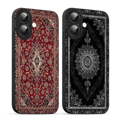 Yirlbey 2 Stück für iPhone 16 Hülle 6,1 Zoll Retro Blumen Handyhülle Aesthetic Motiv Klassisches Muster Design, Weiche Bunt Silikon TPU Bumper Ultra Dünn Kameraschutz Schutzhülle Mädchen Case Yirlbey 2 Stück für iPhone 16 Hülle 6,1 Zoll Retro Blumen Handyhülle Aesthetic Motiv Klassisches Muster Design, Weiche Bunt Silikon TPU Bumper Ultra Dünn Kameraschutz Schutzhülle Mädchen Case von Yirlbey