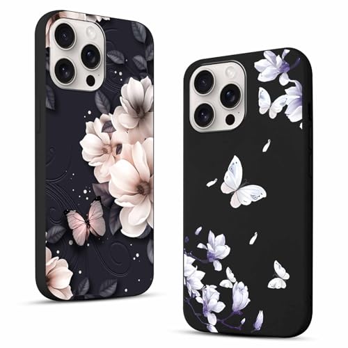 Yirlbey 2 Stück für iPhone 16 Pro 6,1" Hülle Blumen Handyhülle Schmetterling Aesthetic Muster Design Motiv, Weiche Flexibel Bunt Silikon Anti-Kratzer TPU Bumper Ultra Dünn Schutzhülle Mädchen Case Yirlbey 2 Stück für iPhone 16 Pro 6,1" Hülle Blumen Handyhülle Schmetterling Aesthetic Muster Design Motiv, Weiche Flexibel Bunt Silikon Anti-Kratzer TPU Bumper Ultra Dünn Schutzhülle Mädchen Case von Yirlbey