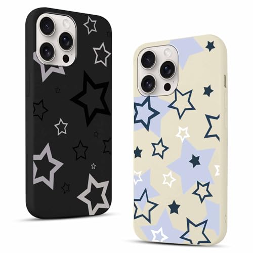 Yirlbey 2 Stück für iPhone 16 Pro 6,1 Zoll Hülle Stern Handyhülle Aesthetic Muster Design Motiv, Weiche Flexibel Bunt Silikon Anti-Kratzer TPU Bumper Ultra Dünn Schutzhülle Mädchen Case Yirlbey 2 Stück für iPhone 16 Pro 6,1 Zoll Hülle Stern Handyhülle Aesthetic Muster Design Motiv, Weiche Flexibel Bunt Silikon Anti-Kratzer TPU Bumper Ultra Dünn Schutzhülle Mädchen Case von Yirlbey