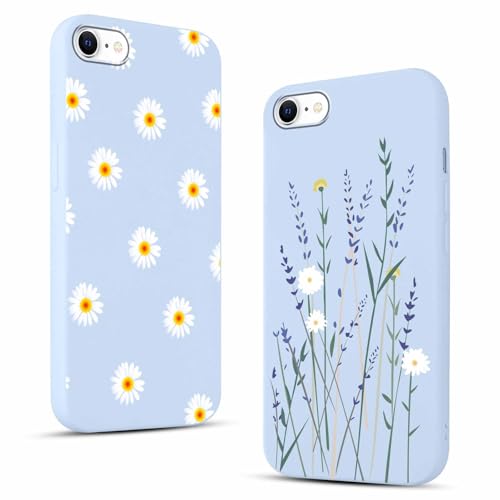 Yirlbey 2 Stück für iPhone 8 / SE 2022/7 / SE 2020 4,7" Hülle Blumen Handyhülle Aesthetic Gänseblümchen Muster Design Motiv, Weiche Bunt Silikon Anti-Kratzer TPU Bumper Dünn Schutzhülle Mädchen Case Yirlbey 2 Stück für iPhone 8 / SE 2022/7 / SE 2020 4,7" Hülle Blumen Handyhülle Aesthetic Gänseblümchen Muster Design Motiv, Weiche Bunt Silikon Anti-Kratzer TPU Bumper Dünn Schutzhülle Mädchen Case von Yirlbey