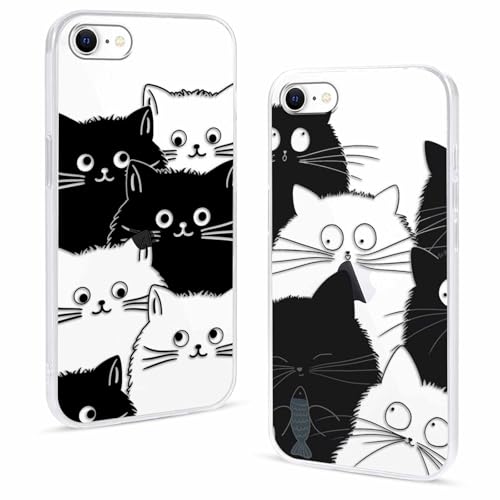 Yirlbey 2 Stück für iPhone 8 / SE 2022/7 / SE 2020 4,7" Hülle Katze Durchsichtig Handyhülle Aesthetic Muster Design Motiv, Weiche Anti-Kratzer TPU Bumper Dünn Schutzhülle Mädchen Transparent Case Yirlbey 2 Stück für iPhone 8 / SE 2022/7 / SE 2020 4,7" Hülle Katze Durchsichtig Handyhülle Aesthetic Muster Design Motiv, Weiche Anti-Kratzer TPU Bumper Dünn Schutzhülle Mädchen Transparent Case von Yirlbey