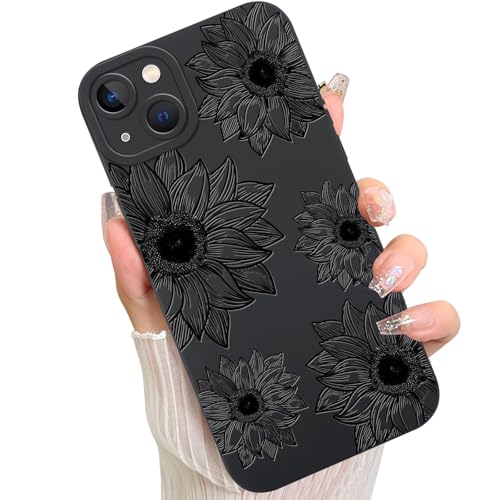 Yirlbey HandyHülle für iPhone 13 Mini Blumen Hülle, Aesthetic Muster Flower Design Mädchen Junge Geschenk Schutzhülle, Silikon Case Schlanke Slim Stoßfest Cover für iPhone 13 Mini 5,4", schwarz Yirlbey HandyHülle für iPhone 13 Mini Blumen Hülle, Aesthetic Muster Flower Design Mädchen Junge Geschenk Schutzhülle, Silikon Case Schlanke Slim Stoßfest Cover für iPhone 13 Mini 5,4", schwarz von Yirlbey