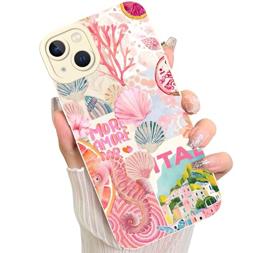 Yirlbey HandyHülle für iPhone 15 Blumen Hülle, Aesthetic Muster Obst Design Muscheln Mädchen Junge Geschenk Schutzhülle, Soft-Touch Silikon Case Schlanke Slim Stoßfest Cover für iPhone15 6,1" Yirlbey HandyHülle für iPhone 15 Blumen Hülle, Aesthetic Muster Obst Design Muscheln Mädchen Junge Geschenk Schutzhülle, Soft-Touch Silikon Case Schlanke Slim Stoßfest Cover für iPhone15 6,1" von Yirlbey