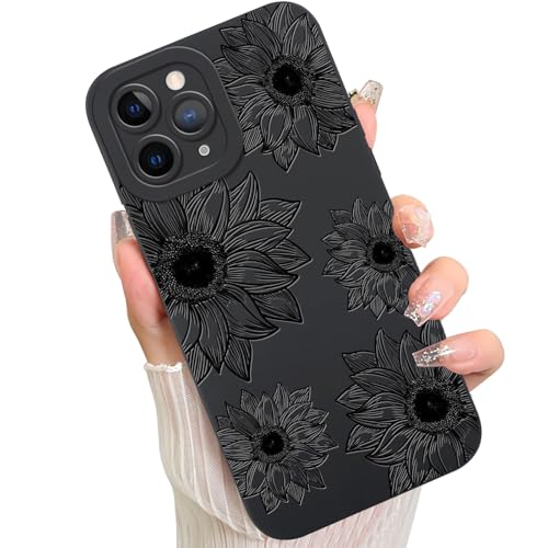 Yirlbey HandyHülle für iPhone 15 Pro Blumen Hülle, Aesthetic Muster Flower Design Mädchen Junge Geschenk Schutzhülle, Silikon Case Schlanke Slim Stoßfest Cover für iPhone 15Pro 6,1", schwarz Yirlbey HandyHülle für iPhone 15 Pro Blumen Hülle, Aesthetic Muster Flower Design Mädchen Junge Geschenk Schutzhülle, Silikon Case Schlanke Slim Stoßfest Cover für iPhone 15Pro 6,1", schwarz von Yirlbey