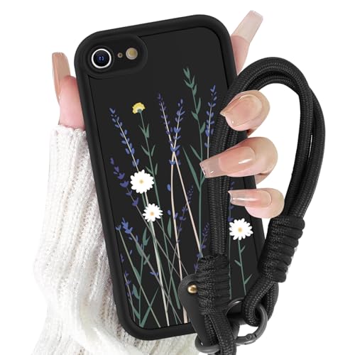 Yirlbey Handykette Handyhülle für iPhone 16e/SE 4/SE 2025 Hülle mit Armband 6,1", Schnur Schutzhülle mit Aesthetic Blumen Muster mit Kordel zum Umhängen Cover, Silikon TPU Case für iPhone SE 4, Flower Yirlbey Handykette Handyhülle für iPhone 16e/SE 4/SE 2025 Hülle mit Armband 6,1", Schnur Schutzhülle mit Aesthetic Blumen Muster mit Kordel zum Umhängen Cover, Silikon TPU Case für iPhone SE 4, Flower von Yirlbey