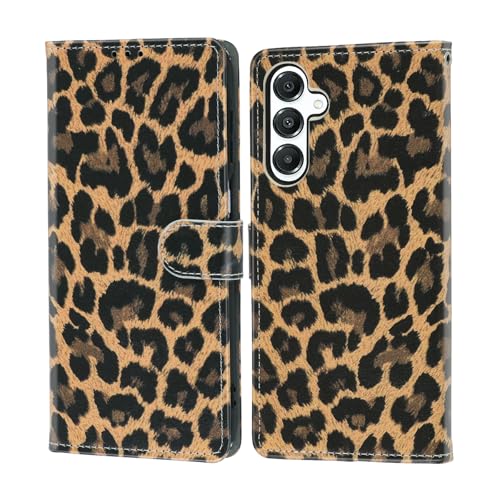 Yirlbey PU Leder Handyhülle für Samsung Galaxy A55 5G Hülle 6,5", Aesthetic Leopard Motiv Design für Mädchen Klapphülle Magnet Stoßfeste Kartenfach Klappbar Schutzhülle Silikon Flip Handytasche Case Yirlbey PU Leder Handyhülle für Samsung Galaxy A55 5G Hülle 6,5", Aesthetic Leopard Motiv Design für Mädchen Klapphülle Magnet Stoßfeste Kartenfach Klappbar Schutzhülle Silikon Flip Handytasche Case von Yirlbey