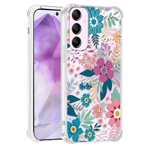 Yirlbey Transparent HandyHülle für Samsung Galaxy A55 5G Hülle Blumen, Aesthetic Farbenfrohe Muster Niedlich Design Mädchen Geschenk Schutzhülle, Silikon Rückseite Case Cover für Samsung A55 6,6",Bunt Yirlbey Transparent HandyHülle für Samsung Galaxy A55 5G Hülle Blumen, Aesthetic Farbenfrohe Muster Niedlich Design Mädchen Geschenk Schutzhülle, Silikon Rückseite Case Cover für Samsung A55 6,6",Bunt von Yirlbey