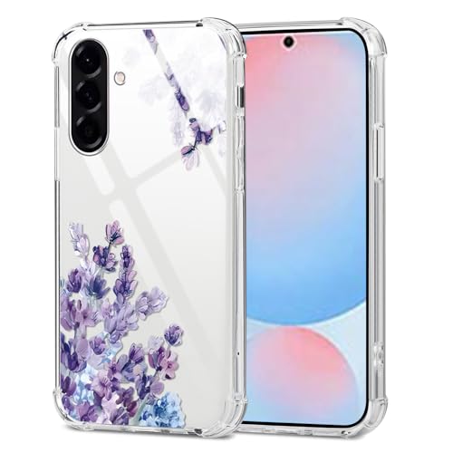 Yirlbey Transparent HandyHülle für Samsung Galaxy A56 Hülle Blumen, Aesthetic Lavendel Muster Niedlich Design Mädchen Geschenk Schutzhülle, Silikon PC-Rückseite Case Cover für Samsung A56 6,7" Yirlbey Transparent HandyHülle für Samsung Galaxy A56 Hülle Blumen, Aesthetic Lavendel Muster Niedlich Design Mädchen Geschenk Schutzhülle, Silikon PC-Rückseite Case Cover für Samsung A56 6,7" von Yirlbey