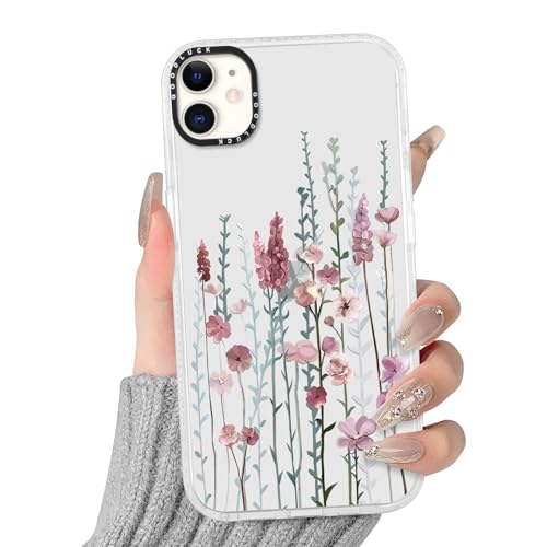 Yirlbey Transparent HandyHülle für iPhone 11 Blumen Hülle, Aesthetic Muster Flower Design Mädchen Geschenk Schutzhülle, Silikon Rahmen Harter PC-Rückseite Case Cover für iPhone11 6,1", Lavendel Yirlbey Transparent HandyHülle für iPhone 11 Blumen Hülle, Aesthetic Muster Flower Design Mädchen Geschenk Schutzhülle, Silikon Rahmen Harter PC-Rückseite Case Cover für iPhone11 6,1", Lavendel von Yirlbey