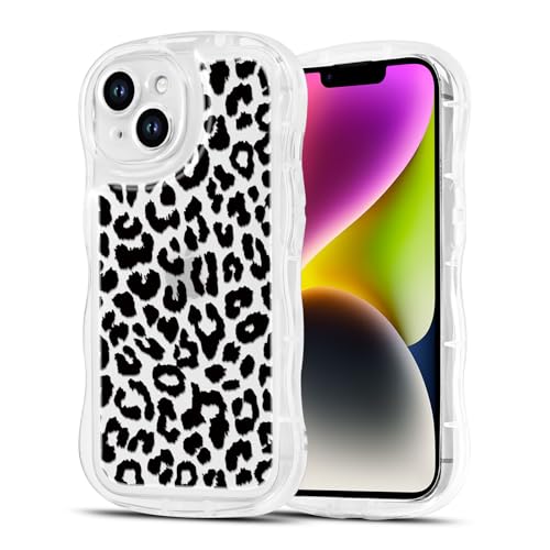 Yirlbey Transparent HandyHülle für iPhone 14 Hülle, Aesthetic Leopard Muster Design Geschenk Schutzhülle, Niedliche Wellenrahmen Lockige Form Case, Silikon Schlanke Cover für iPhone14 6,1",schwarz Yirlbey Transparent HandyHülle für iPhone 14 Hülle, Aesthetic Leopard Muster Design Geschenk Schutzhülle, Niedliche Wellenrahmen Lockige Form Case, Silikon Schlanke Cover für iPhone14 6,1",schwarz von Yirlbey