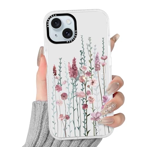 Yirlbey Transparent HandyHülle für iPhone 15 Blumen Hülle, Aesthetic Muster Flower Design Mädchen Geschenk Schutzhülle, Silikon Rahmen Harter PC-Rückseite Case Cover für iPhone15 6,1", Lavendel Yirlbey Transparent HandyHülle für iPhone 15 Blumen Hülle, Aesthetic Muster Flower Design Mädchen Geschenk Schutzhülle, Silikon Rahmen Harter PC-Rückseite Case Cover für iPhone15 6,1", Lavendel von Yirlbey