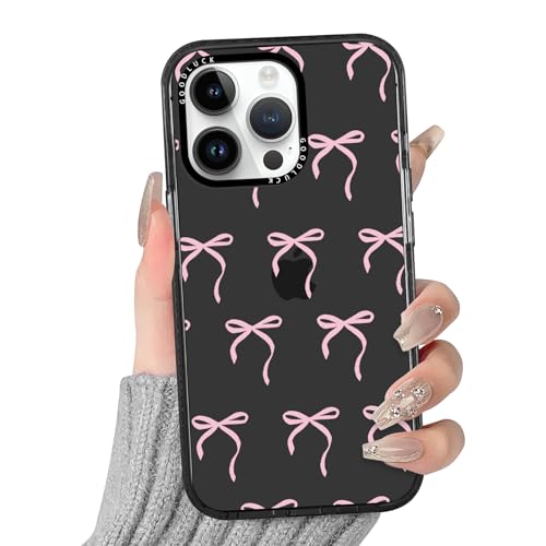 Yirlbey Transparent HandyHülle für iPhone 15 Pro Hülle, Aesthetic Rosa Schleifen Muster Bunt Design Mädchen Geschenk Schutzhülle, Silikon PC-Rückseite Case Cover für iPhone 15Pro 6,1",Schwarz Yirlbey Transparent HandyHülle für iPhone 15 Pro Hülle, Aesthetic Rosa Schleifen Muster Bunt Design Mädchen Geschenk Schutzhülle, Silikon PC-Rückseite Case Cover für iPhone 15Pro 6,1",Schwarz von Yirlbey