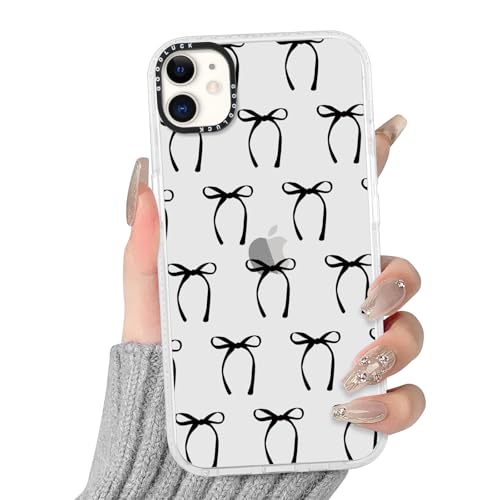 Yirlbey Transparent Handyhülle für iPhone 11 Hülle, Aesthetic Schleifen Muster Bunt Design Mädchen Geschenk Schutzhülle, Silikon TPU Harter PC-Rückseite Case Cover für iPhone11 6,1", Schwarze Yirlbey Transparent Handyhülle für iPhone 11 Hülle, Aesthetic Schleifen Muster Bunt Design Mädchen Geschenk Schutzhülle, Silikon TPU Harter PC-Rückseite Case Cover für iPhone11 6,1", Schwarze von Yirlbey