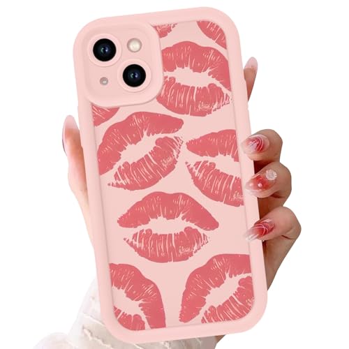 Yirlbey für iPhone 14 Hülle 6,1 Zoll Handyhülle mit Rosa Lippenabdruck Aesthetic Muster Design Mädchen Frauen Kameraschutz Case, Ultra Dünn Silikon Stoßfest TPU Cover Yirlbey für iPhone 14 Hülle 6,1 Zoll Handyhülle mit Rosa Lippenabdruck Aesthetic Muster Design Mädchen Frauen Kameraschutz Case, Ultra Dünn Silikon Stoßfest TPU Cover von Yirlbey