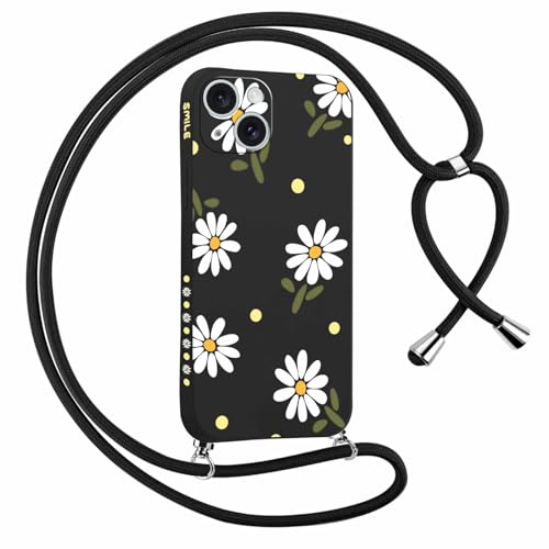 Yirlbey für iPhone 15 Plus 6,7 Zoll Hülle mit Band, Blumen Muster Aesthetic Design Handyhülle mit Handy Kette zum umhängen Handyband, Stoßfest Ultra Dünn Weiche Silikon Mädchen Kordel Case Yirlbey für iPhone 15 Plus 6,7 Zoll Hülle mit Band, Blumen Muster Aesthetic Design Handyhülle mit Handy Kette zum umhängen Handyband, Stoßfest Ultra Dünn Weiche Silikon Mädchen Kordel Case von Yirlbey