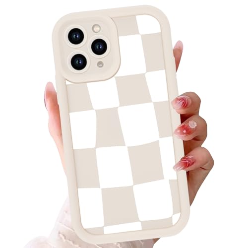 Yirlbey für iPhone 16 Pro Hülle 6,3 Zoll Handyhülle mit Beige Weiß Kariertes Aesthetic Muster Design Mädchen Frauen Kameraschutz Case, Ultra Dünn Silikon Stoßfest TPU Cover Yirlbey für iPhone 16 Pro Hülle 6,3 Zoll Handyhülle mit Beige Weiß Kariertes Aesthetic Muster Design Mädchen Frauen Kameraschutz Case, Ultra Dünn Silikon Stoßfest TPU Cover von Yirlbey