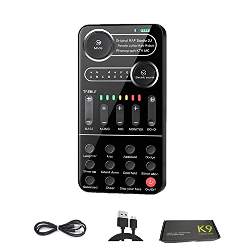 K9 Voice Changer Handheld Soundkarte Mehrere Soundeffekte Für Mikrofon/Switch/Telefon/Spiele/Live Streaming Host K9 Soundkarte Für Live-Streaming Soundkarte Für Aufnahme Studio PC USB von Yisawroy