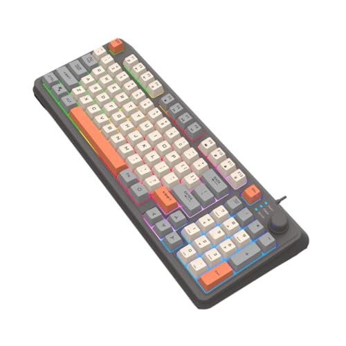 Yisawroy K82 94Keys Mechanische Tastatur Drei Farbe Passende Tastenkappen Regenbogen Led Hintergrundbeleuchtung und Leuchtende Tasten für Gamer von Yisawroy