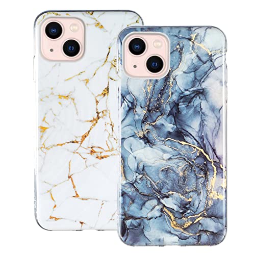 2 Stück Marmor Hülle entworfen für iPhone 13 Mini 5G Weiche Slim TPU Handyhülle IMD Anti-Gelb Glitzer Hülle Stoßfeste Schutzhüllen - Weiß + Grau 2 Stück Marmor Hülle entworfen für iPhone 13 Mini 5G Weiche Slim TPU Handyhülle IMD Anti-Gelb Glitzer Hülle Stoßfeste Schutzhüllen - Weiß + Grau von Yiscase