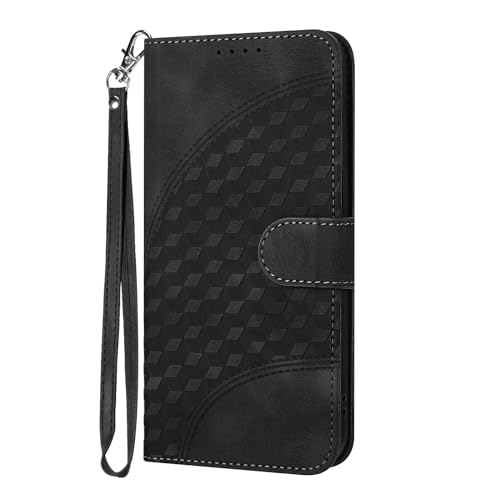 Fit für Samsung Galaxy A02S Flip Case, PU Leder Wallet Kartenfächer TPU Innere Schutzhülle mit Kickstand Stoßfest Magnetische Hülle, Schwarz Fit für Samsung Galaxy A02S Flip Case, PU Leder Wallet Kartenfächer TPU Innere Schutzhülle mit Kickstand Stoßfest Magnetische Hülle, Schwarz von Yiscase