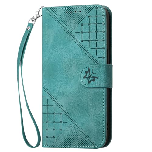 Klapphülle kompatibel mit Samsung Galaxy S20 FE, Schmetterlingsmuster, PU-Leder, Brieftaschen-Schutzhülle mit Kartenfächern, Ständer, Magnetverschluss, Handschlaufe, Klappabdeckung, Hellblau Klapphülle kompatibel mit Samsung Galaxy S20 FE, Schmetterlingsmuster, PU-Leder, Brieftaschen-Schutzhülle mit Kartenfächern, Ständer, Magnetverschluss, Handschlaufe, Klappabdeckung, Hellblau von Yiscase