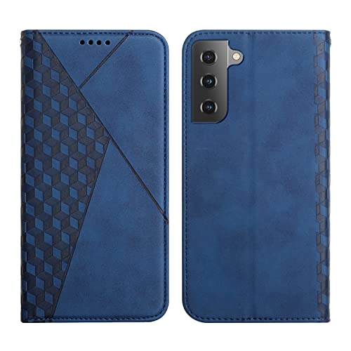 Schutzhülle für Samsung Galaxy S21+/S21 Plus 5G, hochwertiges PU-Leder, Diamant-Muster, Brieftaschenformat, starke Magnetverschluss, Blau Schutzhülle für Samsung Galaxy S21+/S21 Plus 5G, hochwertiges PU-Leder, Diamant-Muster, Brieftaschenformat, starke Magnetverschluss, Blau von Yiscase