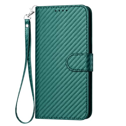Schutzhülle für iPhone 11, Premium-PU-Leder, Karbonfaser-Muster, Klapphülle mit Kartenhalter, Ständer, Magnetverschluss, stoßfeste TPU-Hülle, Dunkelgrün Schutzhülle für iPhone 11, Premium-PU-Leder, Karbonfaser-Muster, Klapphülle mit Kartenhalter, Ständer, Magnetverschluss, stoßfeste TPU-Hülle, Dunkelgrün von Yiscase