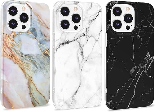 Yiscase 3 Stück Marmor Hülle Kompatibel für iPhone 15 Pro Max Handyhülle, TPU Silikon Cover Glitzer Schutzhülle mit Floral Marble Muster Ultra Dünn Flexibel Bumper Case - Schwarz+Weiß+Violett Weiß Yiscase 3 Stück Marmor Hülle Kompatibel für iPhone 15 Pro Max Handyhülle, TPU Silikon Cover Glitzer Schutzhülle mit Floral Marble Muster Ultra Dünn Flexibel Bumper Case - Schwarz+Weiß+Violett Weiß von Yiscase
